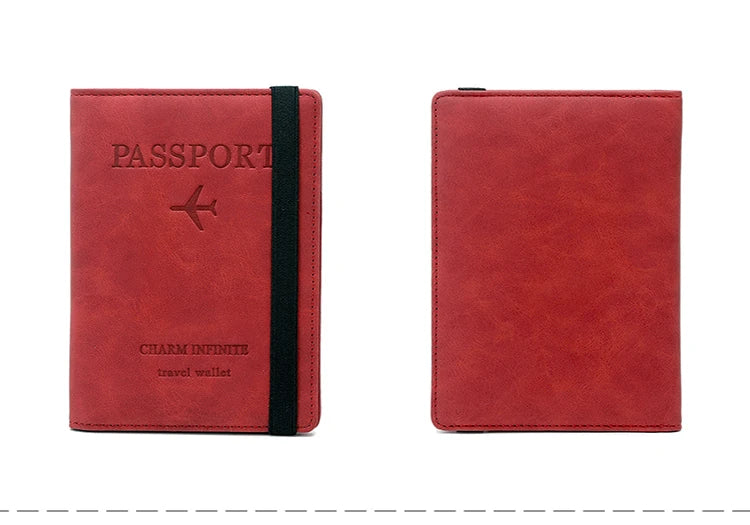 RFID anti-theft brush passport bag ticket document storage bag simple fashion card bag multi-functional travel passport holder