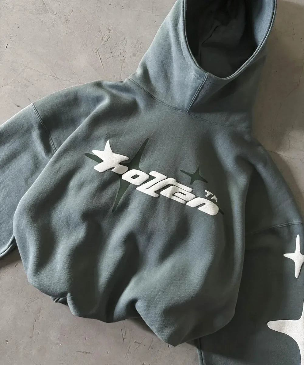 Streetwear Oversized Hoodie Mens Womens Clothing Harajuku Hip Hop Letter Goth Print Pullover Sweatshirt Casual Gothic Y2K Hoodie