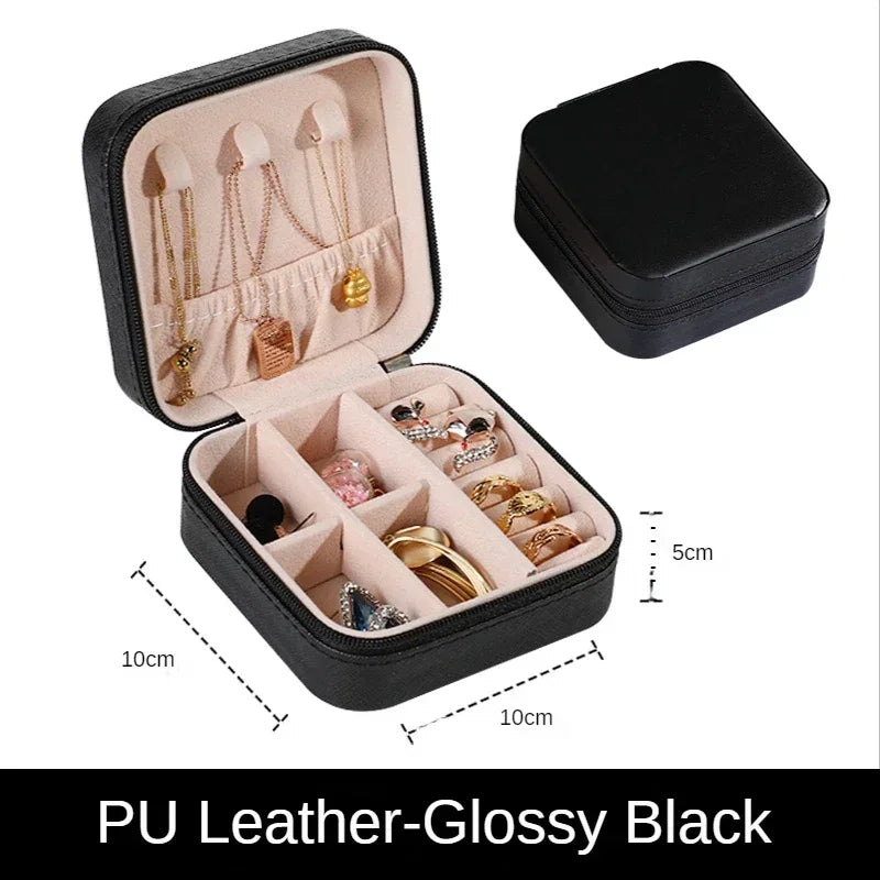 Jewelry Organizer Display Travel Jewelry Case Boxes Portable Jewelry Box Leather Storage Joyeros Organizador De Joyas