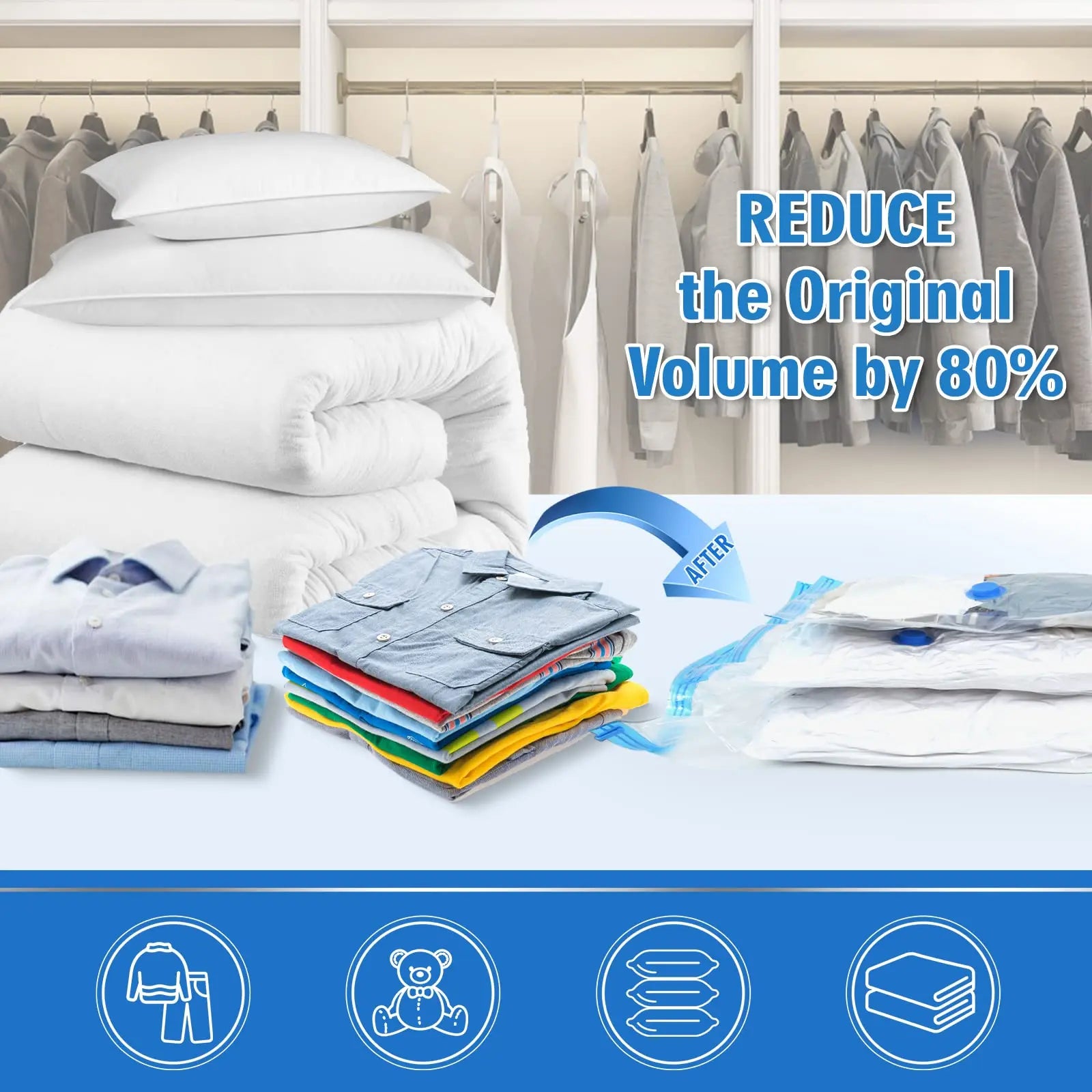 Say Goodbye to Clutter – Ultimate Vacuum Storage Bags for a Tidy Home!