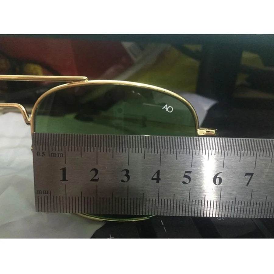 Fashion Classical Aviation Sunglasses Men AO Sun Glasses For Male American Army Military Glass Lens Oculos