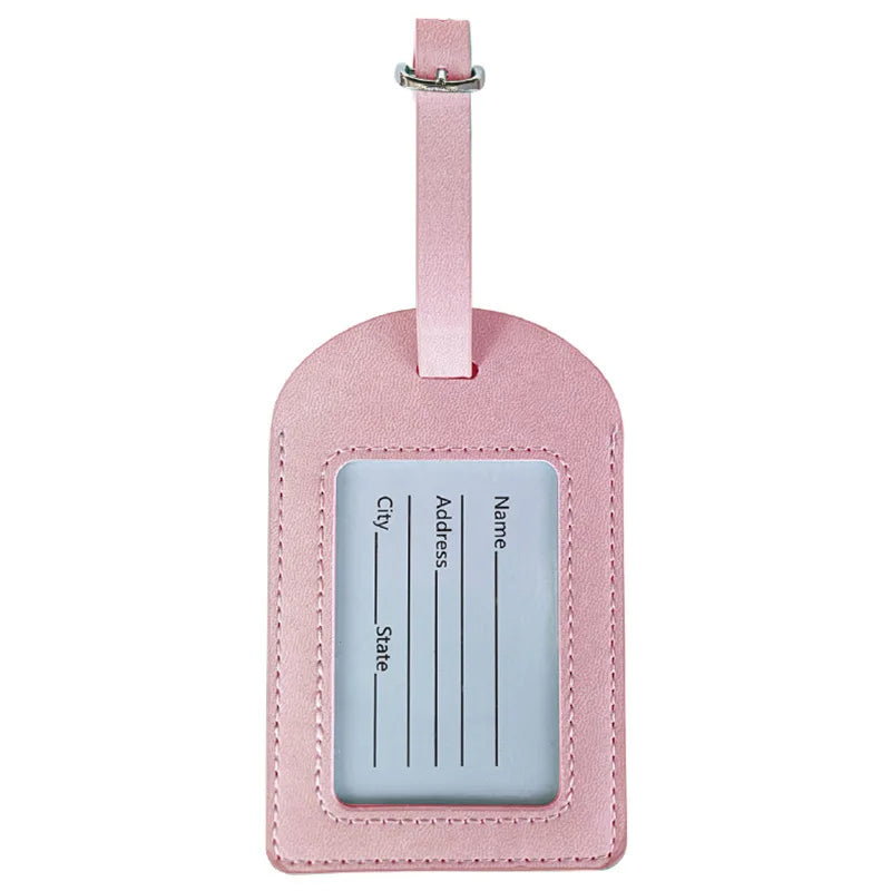 PU leather suitcase luggage tag tag bag pendant handbag travel accessory boarding tag portable tag name ID address