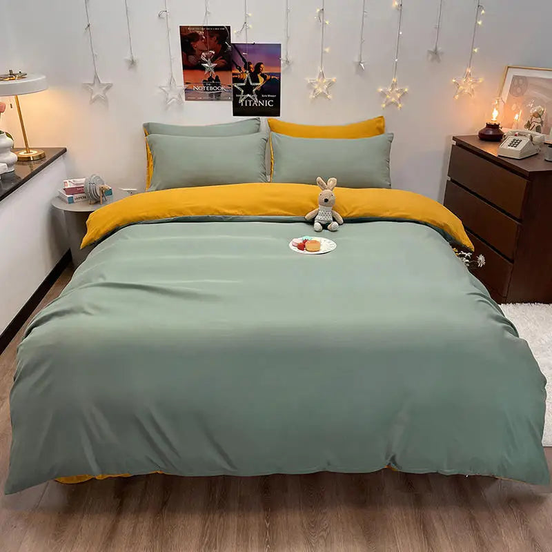 Bonenjoy 1 pc housse de couette  Dark Gray Color Duvet Cover Double Size funda nordica cama 150 Queen/King Size Bed Cover
