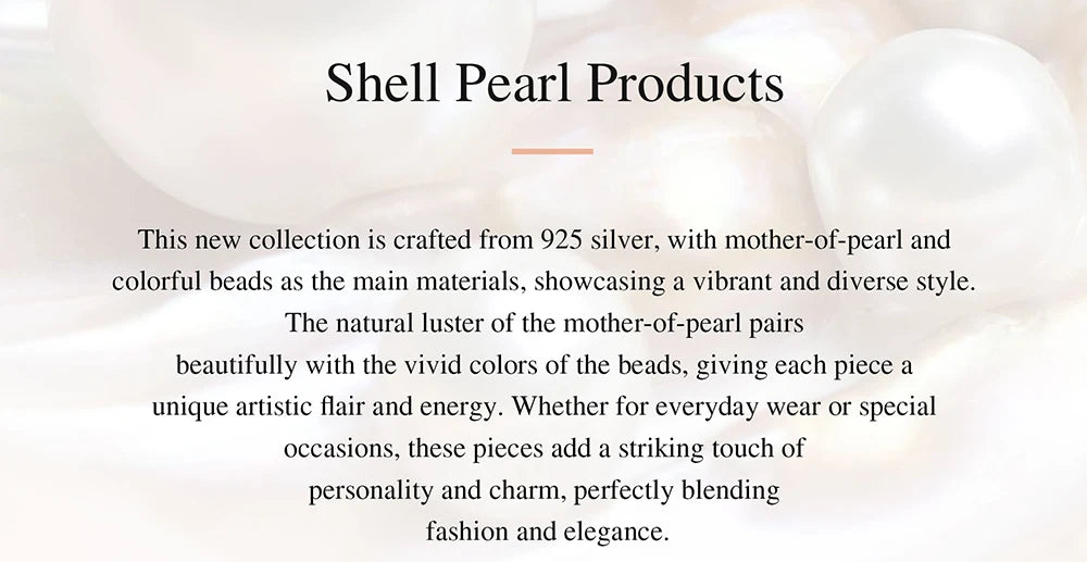 ORSA JEWELS 6mm Natural Shell Pearls Beaded Necklace 925 Silver Pink Purple Round Shell Choker Chain Wedding Pearl Chain PSN03