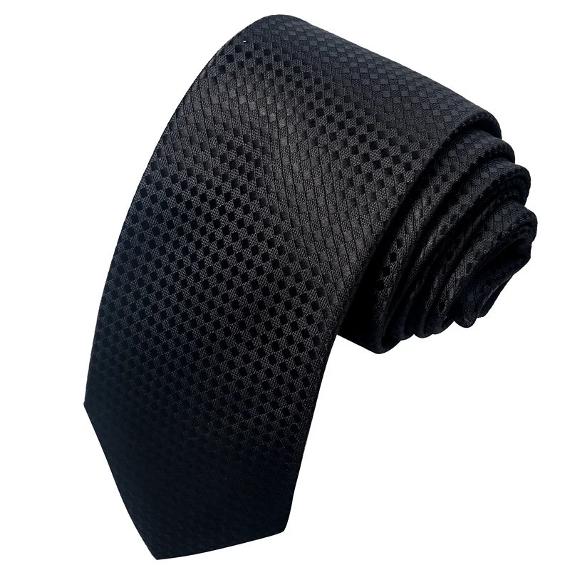 Top Grade Classic 8 cm Silk Tie Black Solid Gravatas For Men Suit Accessories Fit Wedding Workplace Birthday Gift