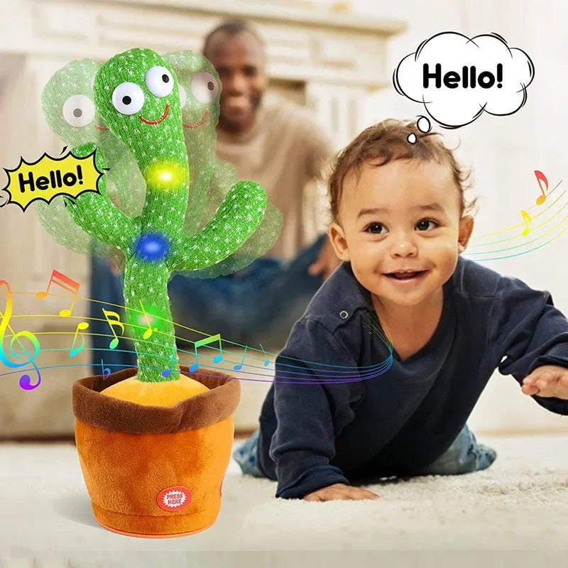 Kids Dancing Talking Intelligent Cactus Interactive Learning and Musical Toy for Kids To Dance Record and Speak with Fun