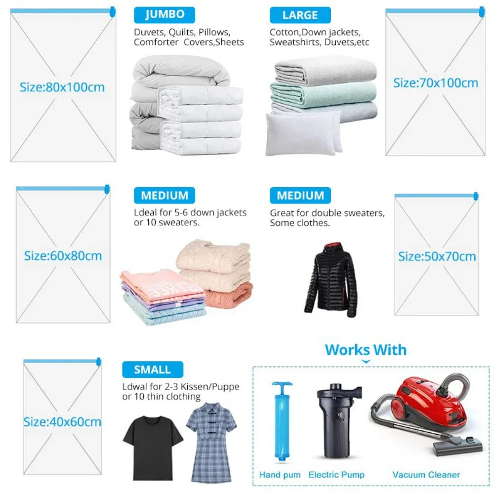Say Goodbye to Clutter – Ultimate Vacuum Storage Bags for a Tidy Home!