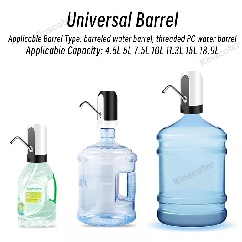 No More Lifting Heavy Bottles! Portable USB Electric Water Pump
