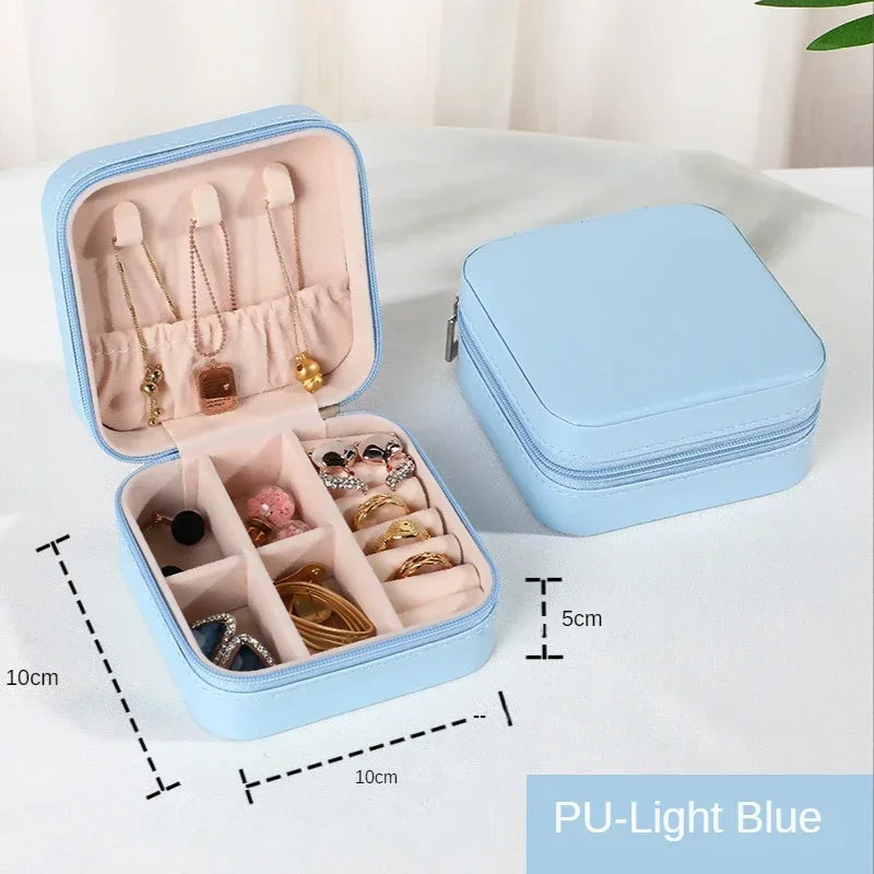 Jewelry Organizer Display Travel Jewelry Case Boxes Portable Jewelry Box Leather Storage Joyeros Organizador De Joyas