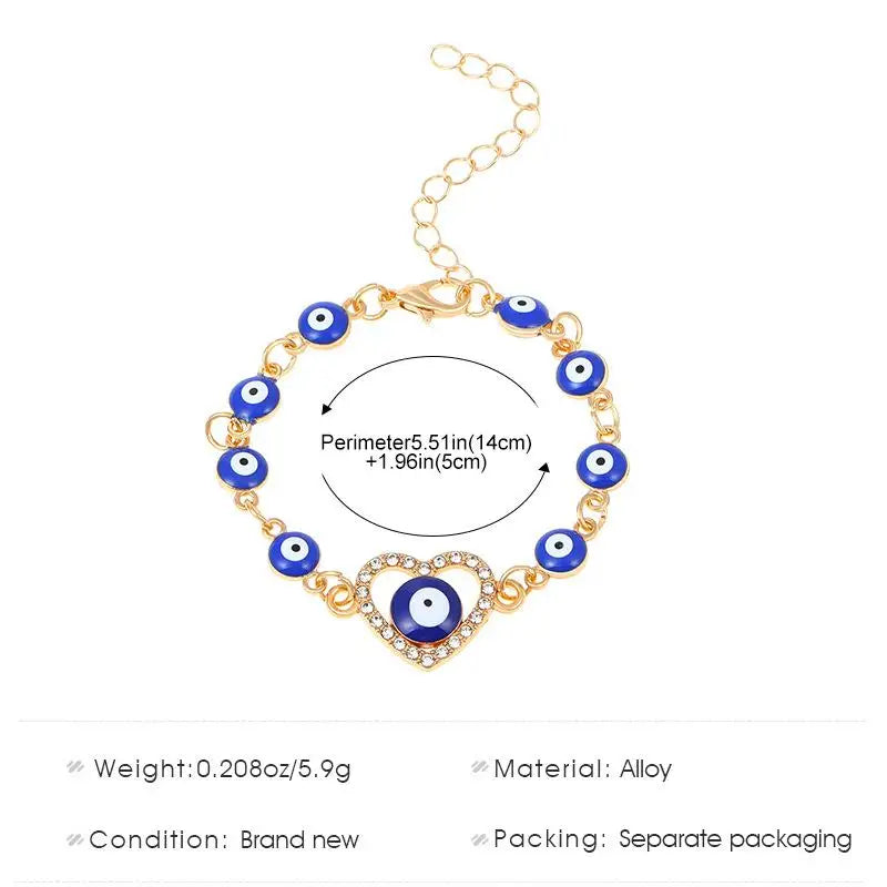 1Pc Evil Eye Ojo Bracelets for Men Women Eyes Mexican Chain Bracelets Jewelry Trendy Accessories Summer Gift Cool Thing 2025