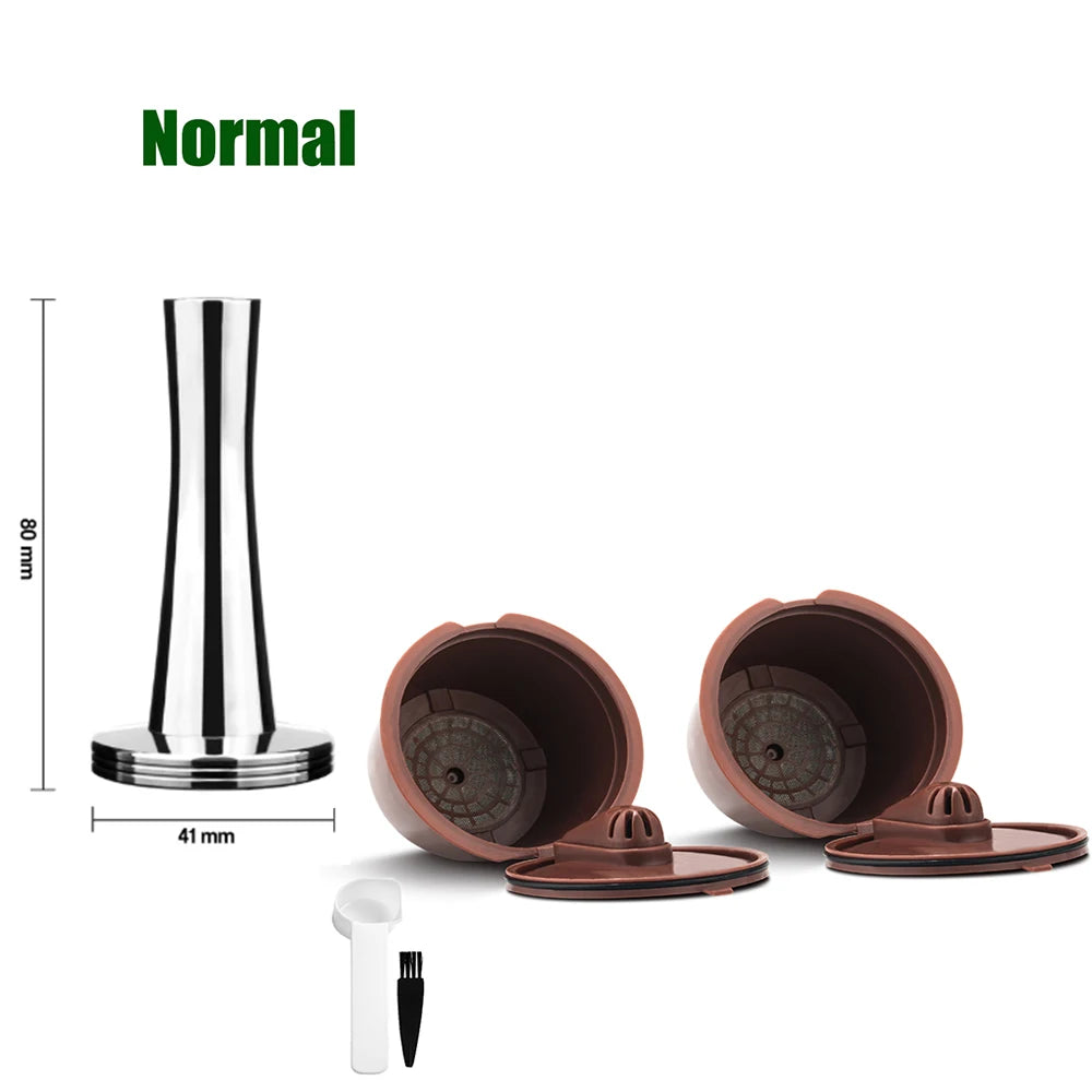 Icafilas Plastic Reusable Dolce Gusto Coffee Capsule Coffee Filters Pod Refillable Coffee Dripper Cup Cream Normal Coffee